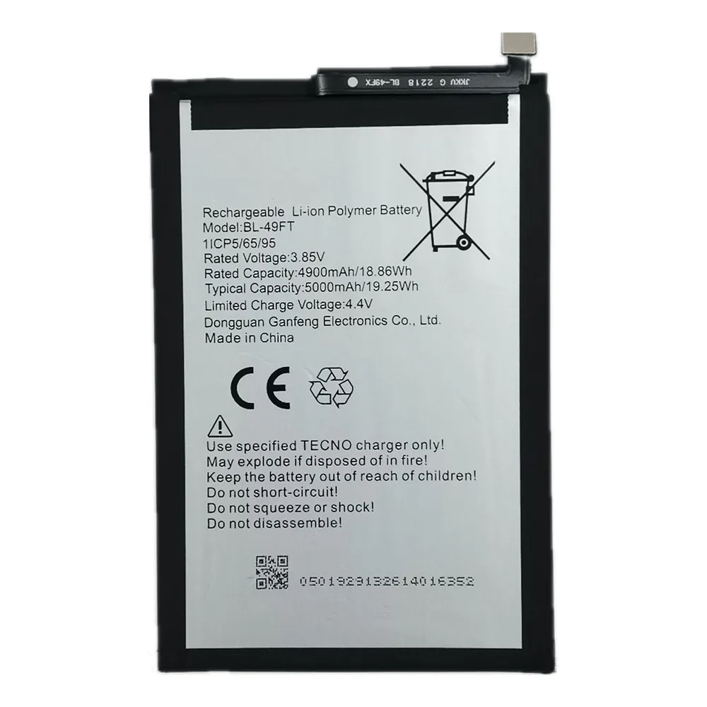 BL 49FT Battery For Tecno Camon 15 Pop 4 / Pop 5 / Spark 5 Pro / Spark 6 Go / Spark 5 Air / Spark GO 2022 8P 8C BL-49FT Battery