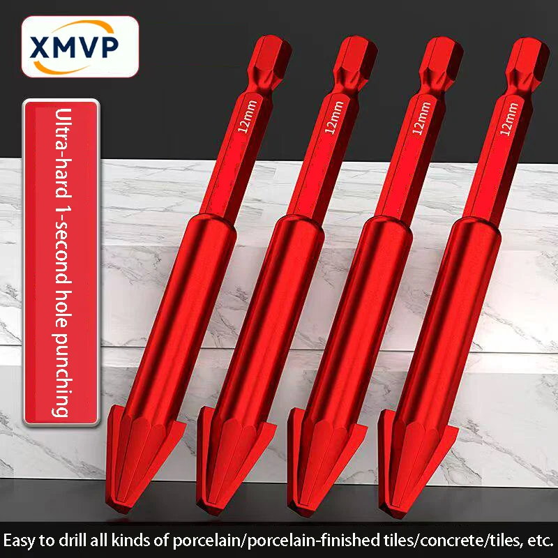 Skew-head, biased-handled electric drill for drilling holes in ceramic tiles, concrete, ceramics, cement, glass, etc. Special dr
