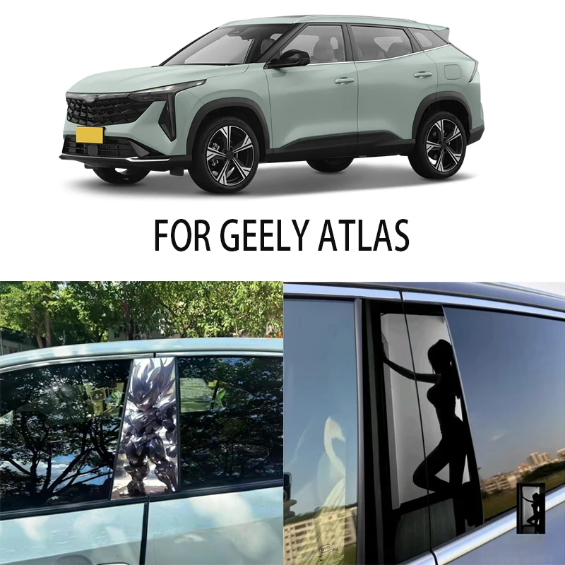 

Door Window Decoration Trims Pillar Posts Stickers Auto Styling For GEELY ATLAS Car accessories