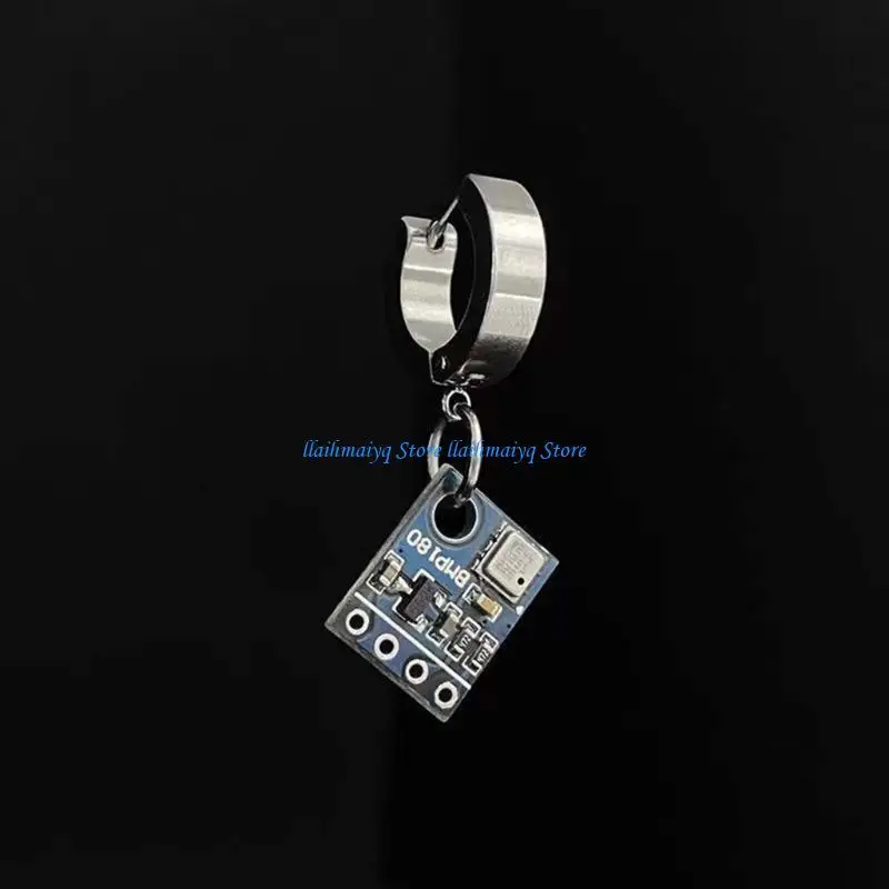 573B Circuit Board Earring for Women Egirl Punk Hip Hop Technology