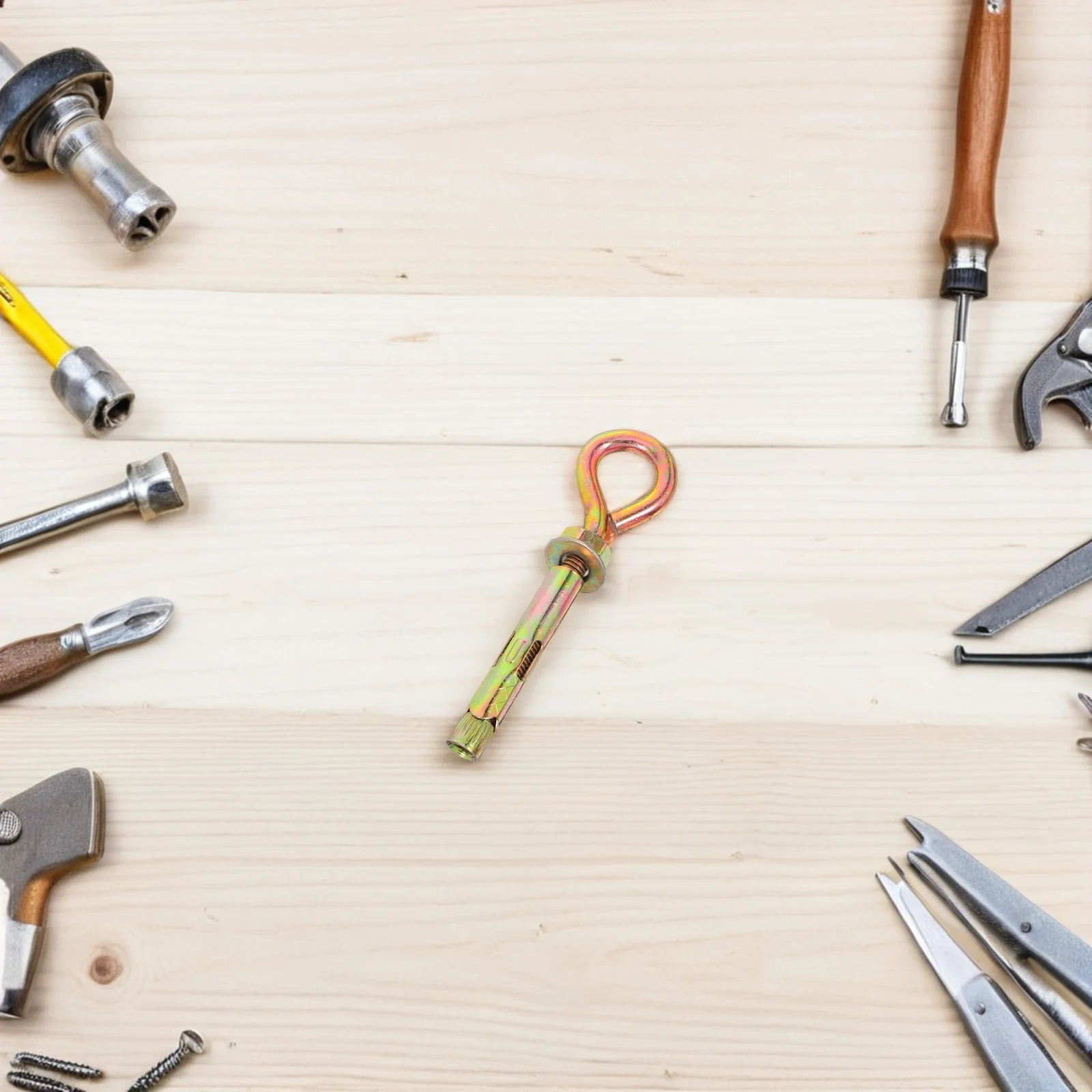 

8Pcs Heavy Duty Expansion Eye Bolts Carbon Steel M8x80mm Concrete Wall Anchors Expansion Screw Hooks for Lifting Securing