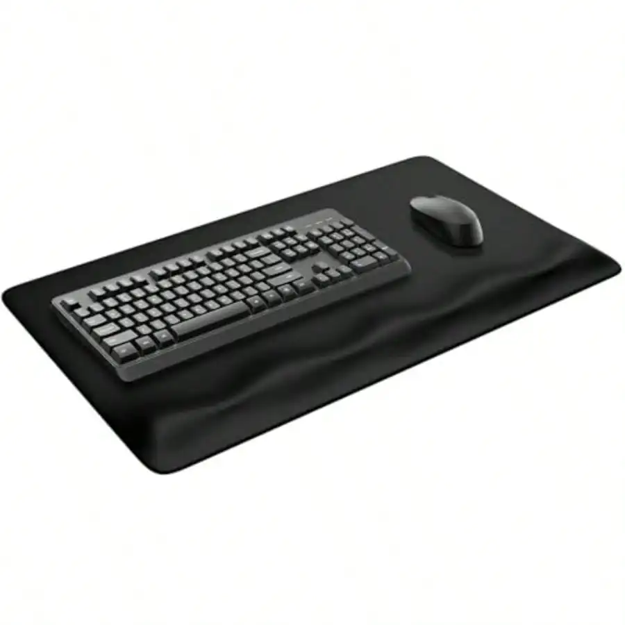 

Large Mouse Pad with Wrist Rest Desk Pad with Built in Wrist Rest Waterproof Gaming Mouse Pad with Non-Slip Base for Typing P