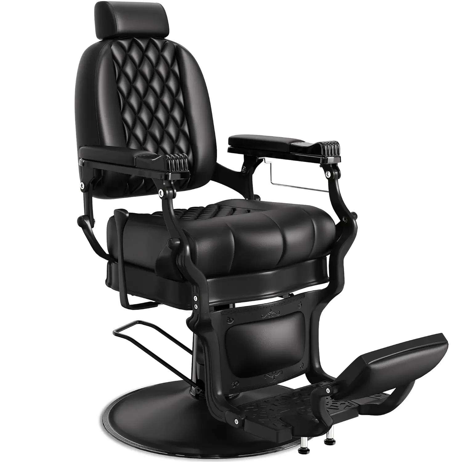 Reclining Barber Chair, Ergonomic All-Purpose Salon Chair with Thick Cushion & Adjustable Headrest,Customized