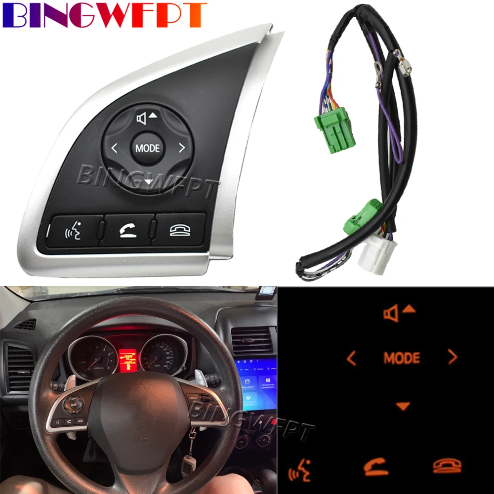 Fast Delivery Cruise Control Steering Wheel Button Android Multimedia Switch For Mitsubishi ASX 2013-2019 For Space Star 13-15