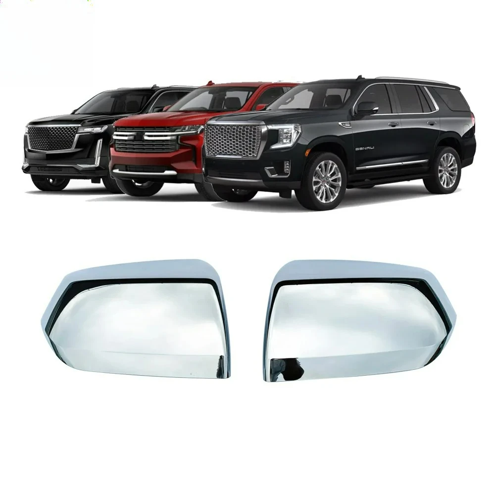 

for Chevy Tahoe/Suburban/Cadillac Escalade 2021+ Silver ABS Door Rear View Mirror Covers Door Rear View Mirror Covers