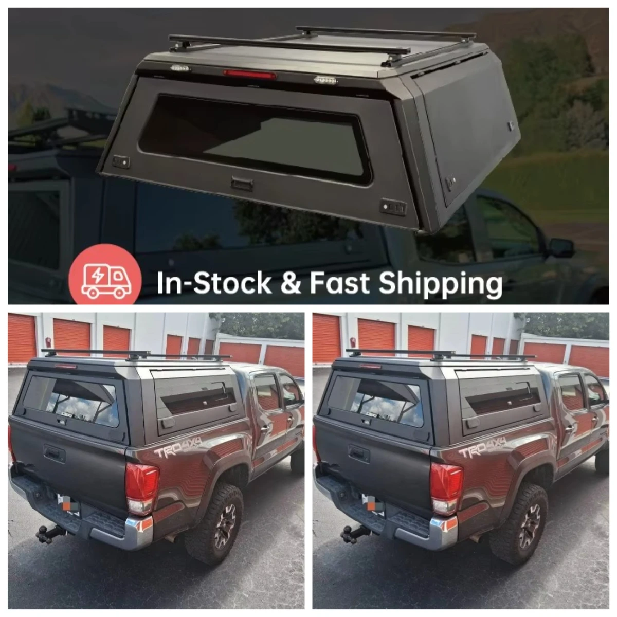 

XINYI 4x4 Ute Camper Shell Pickup Hard Top Truck Canopy Topper for 2020 2025 2023 tacoma Off-Road SR Truck Bed Cover