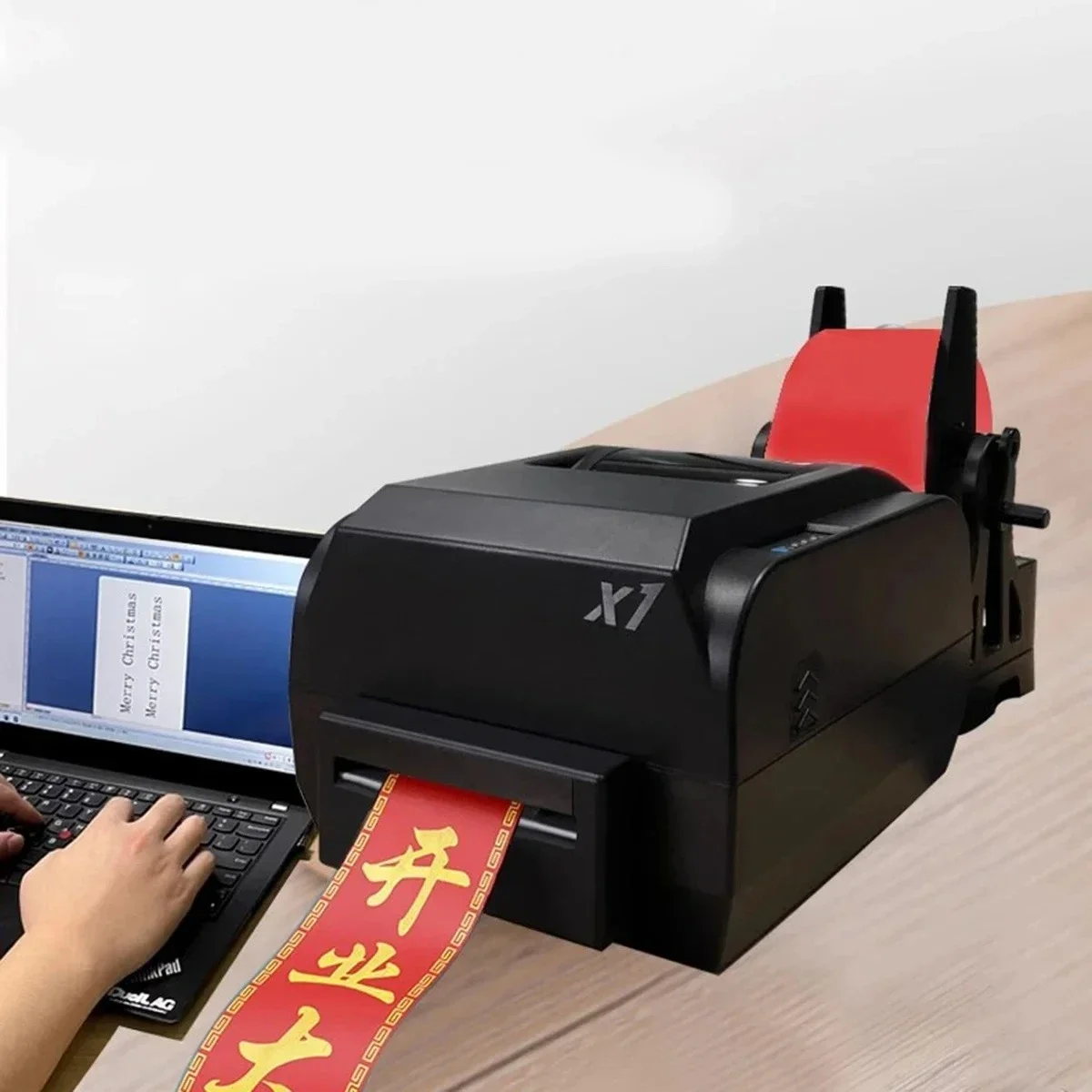 Electric Satin Ribbon Printer Suitable For Weddings/Celebrations/Flower Shop Gifts Silk Fabric Barcode Machine