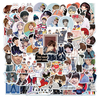 76PCS Classic Hot Korean Kpop Boy Band Team Music Graffiti Waterproof Suitcase Notebook Refrigerator Skateboard Car Stickers