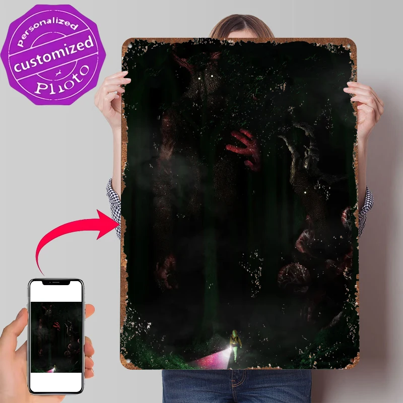 Alone In the Darkness Tinplate Poster Customized Wall Art Retro Vintage Metal Signs for Fans Home Decoration Gaming Interior