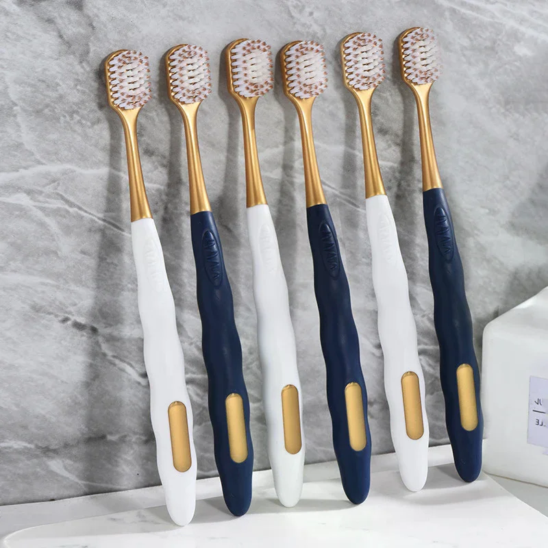 ※6Pcs Wide Head Soft Long Head Adult Big Practical Home Kitchen Essentials Head For Toothbrush Comfortable Teeth Super