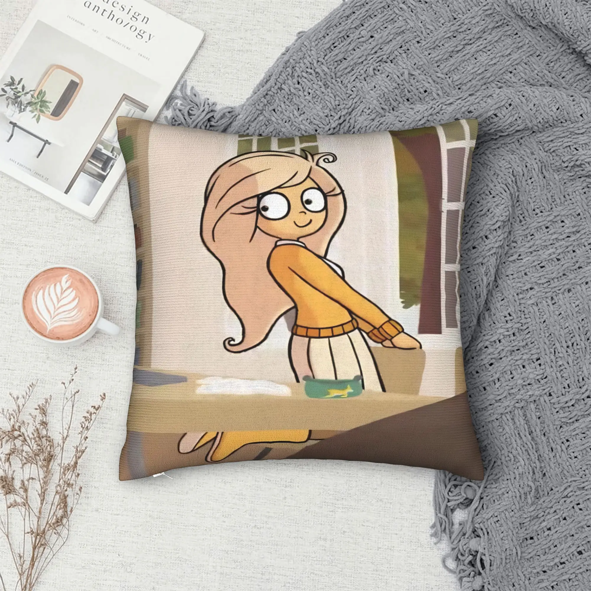 Ongezellig Mymy Yana  Pillowcase Stuff Printed Cushion Cover  Throw Pillow Cover Chair Decoration Zippered Multiple Sizes