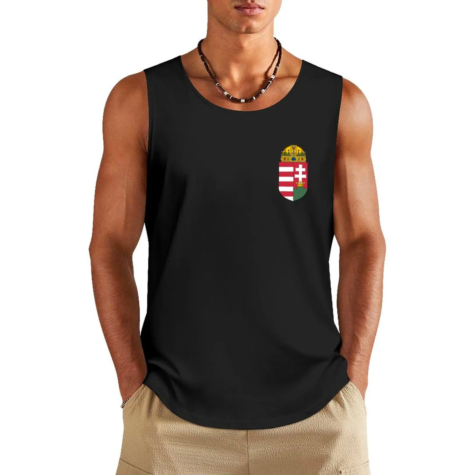 Coat of Arms Hungary Tank Top gym shirts Men's summer clothes