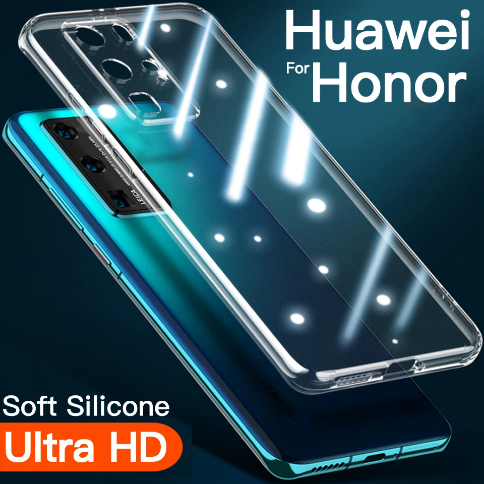 Light Thin Cover For Clear Case Honor 50 Lite 60 Huawei P50 Pro P20 P40 P30 Lite Nova 9 20 10 Lite 8x 9x 10i 20i 20e Cases