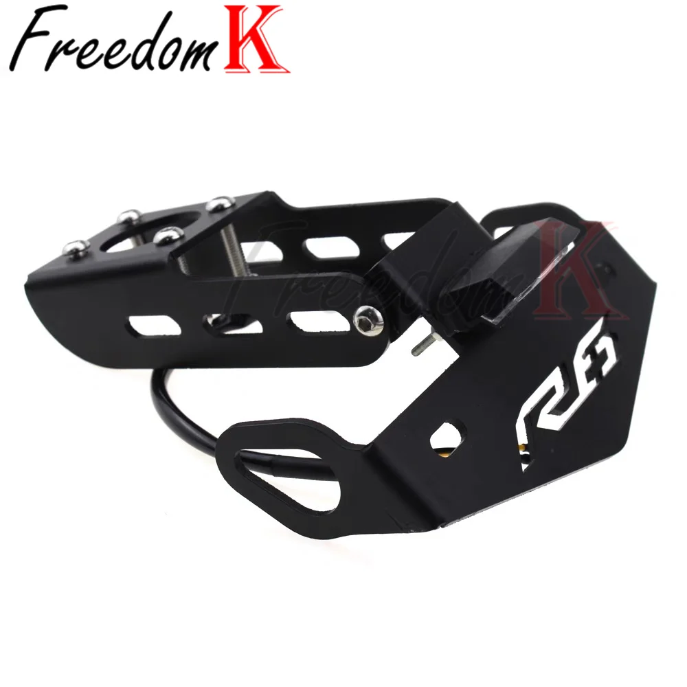 YZF R6 License Plate Holder LED Light Fit For YAMAHA YZF-R6 2006-2024 YZFR6 Motorcycle Tail Frame Bracket Rear Fender Eliminator