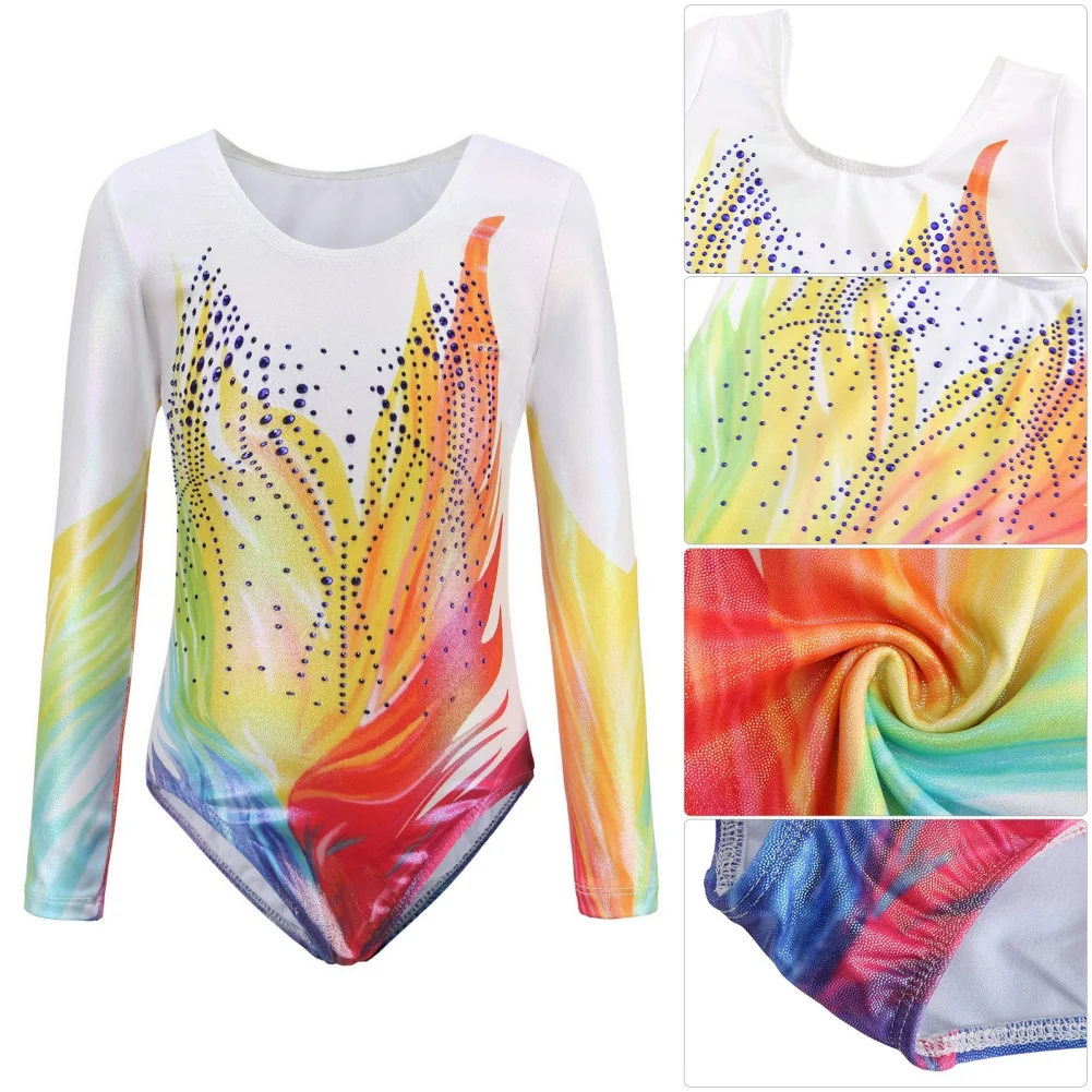 Collant de balé sem mangas para meninas, collant de ginástica, bodysuit princesa bailarina, shorts de performance