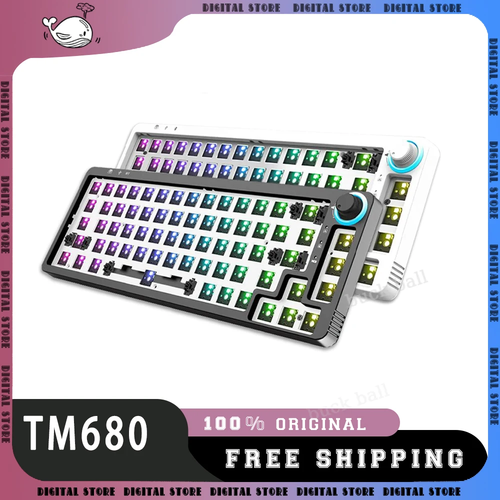 Tm680 Mechanische Toetsenbord Kit Usb Bedrade Toetsenbord Kit Hot Swap Rgb Backlight Gaming Toetsenbord Office Cadeau