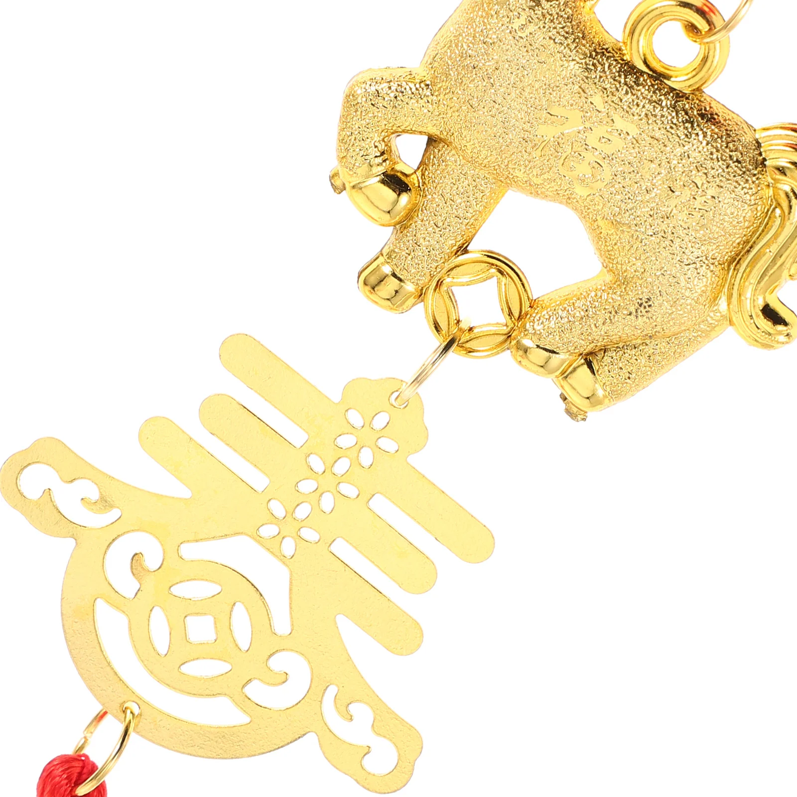 6 قطعة السنة الصينية الجديدة شرابة المعلقات الصينية عقدة الحظ الحلي مهرجان الربيع بونساي حلي معلقة تشغيل تماثيل الحصان