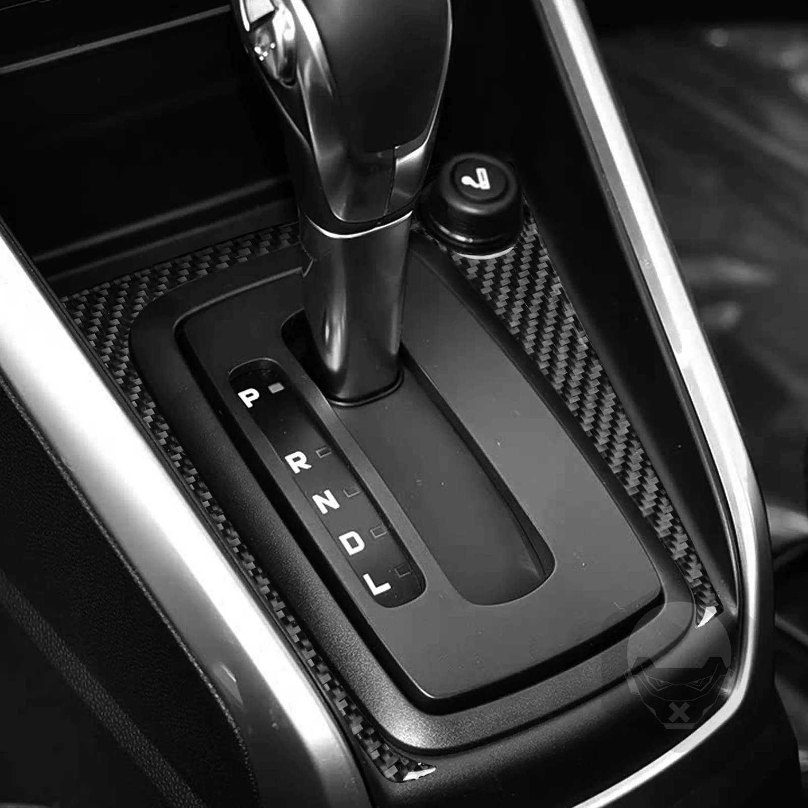 ألياف الكربون الحقيقية اكسسوارات السيارات والعتاد التحول الإطار غطاء ناعم ملصق لفورد EcoSport 18 2019 2020 2021 2022 2023 2024 2025 #2