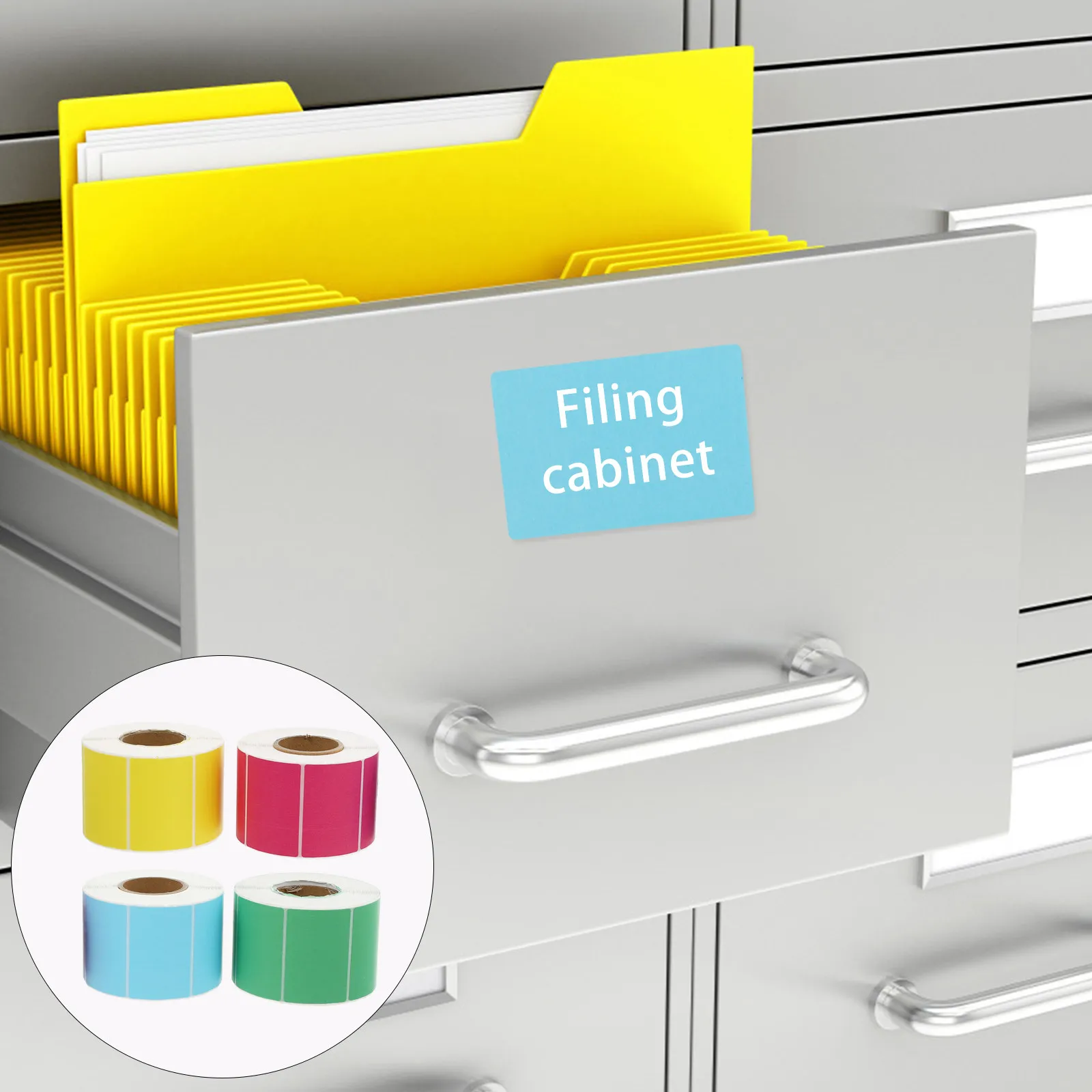 

4 рулона прямоугольных термоэтикеток, самоклеящиеся, водонепроницаемые, ценники, с матовой поверхностью для письма, без заеданий и размазывания, для контейнеров