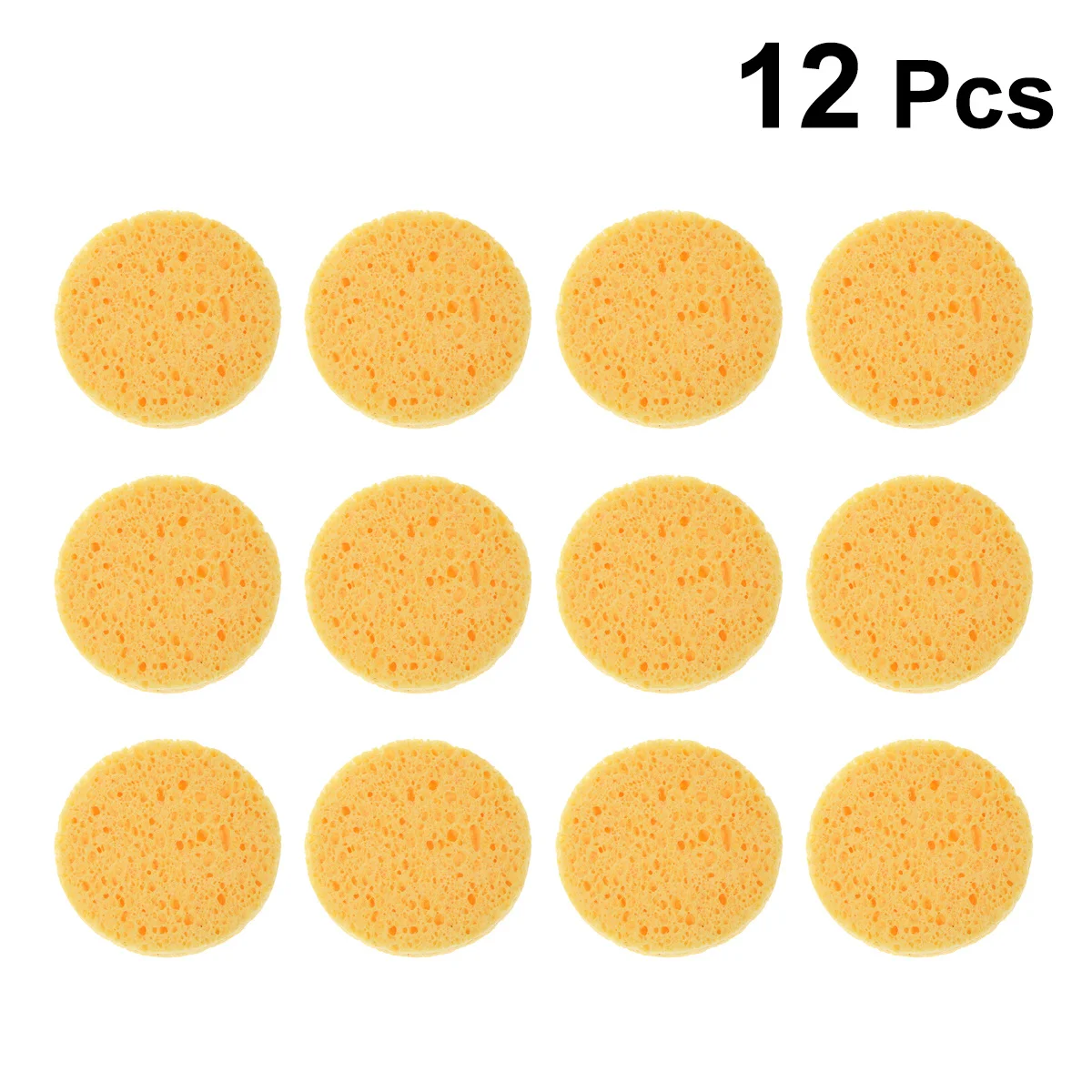12 spugne in cellulosa compressa premium, uso quotidiano sicuro, pulizia del viso, rimozione del trucco, spugna per il viso in cellulosa