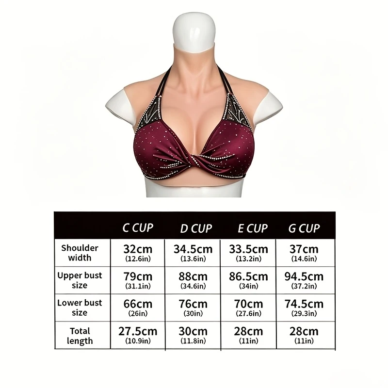 Upgraded Breast Forms Fake Boobs A-H Cup Silicone Filler Light And Thin For Cosplay Transgender Drag Queen for Men Crossdresser