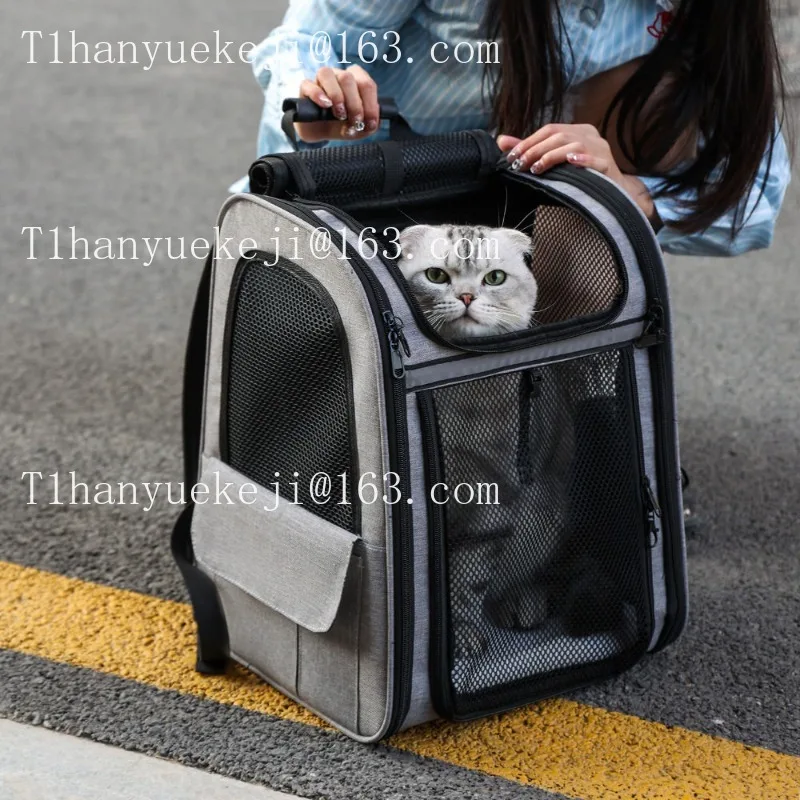 Cat bag portable cat backpack breathable expansion pet out bag small pet backpack