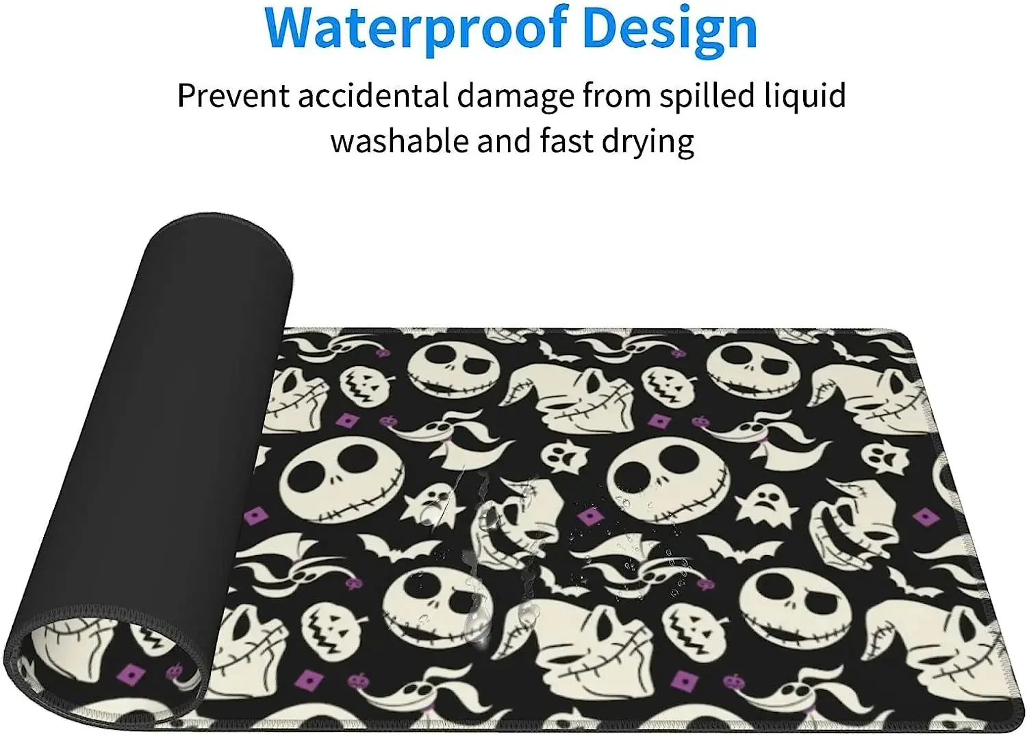 Before Halloween Mouse Pad Non-Slip Rubber Bottom Mouse Pad 11.8 X 31.5 Inch Long Mousepad for Laptop Computer Home Office