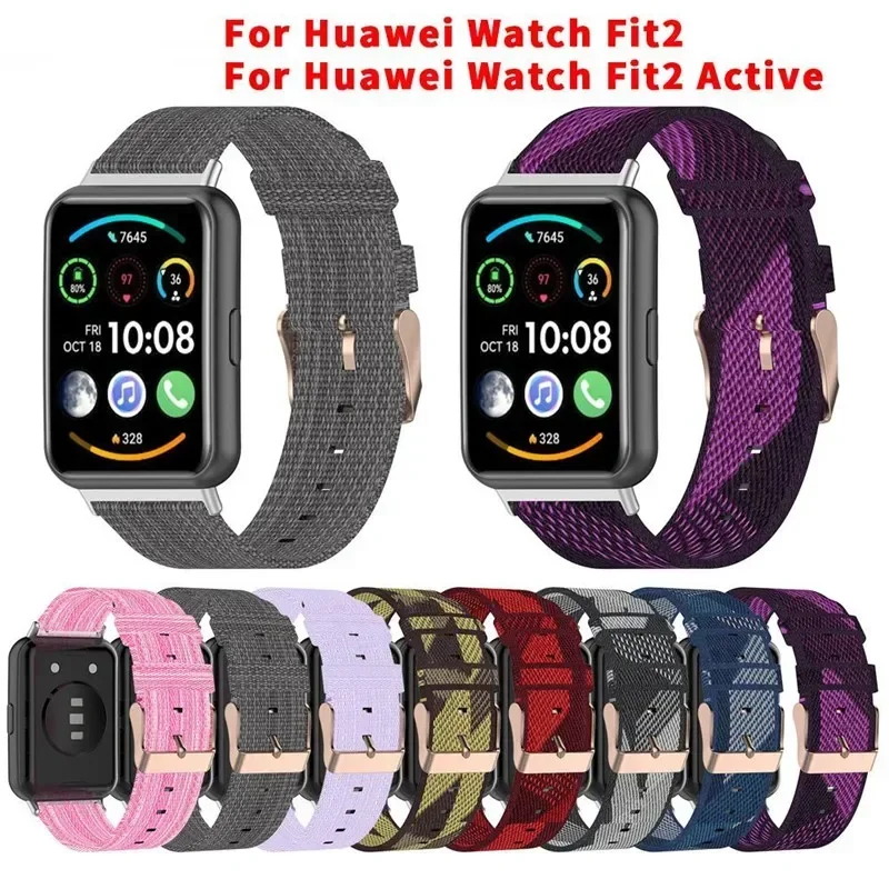 

Nylon Watch Strap for Huawei Watch Fit 2 Smart Loop Band for Huawei Watch Fit Adjustable Bracelet Correa Metal Connector