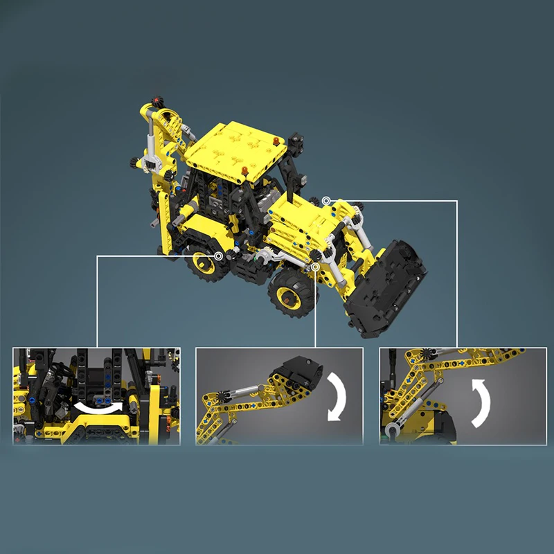 1120 قطعة Moc مدينة الهندسة JCB 3CX المدمجة حفار نموذج التكنولوجيا اللبنات الإبداعية الأطفال الطوب اللعب هدية