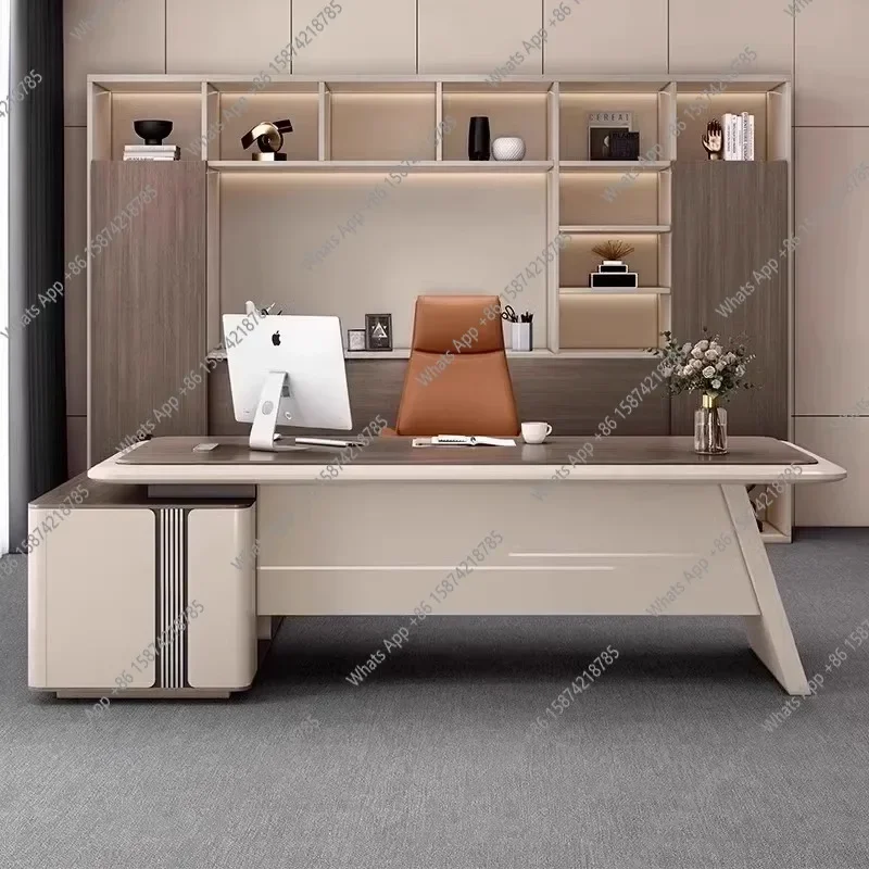 

Z-J Boss Desk Desk And Chair Combination Simple Modern President Desk Manager Supervisor Large Office Furniture Set