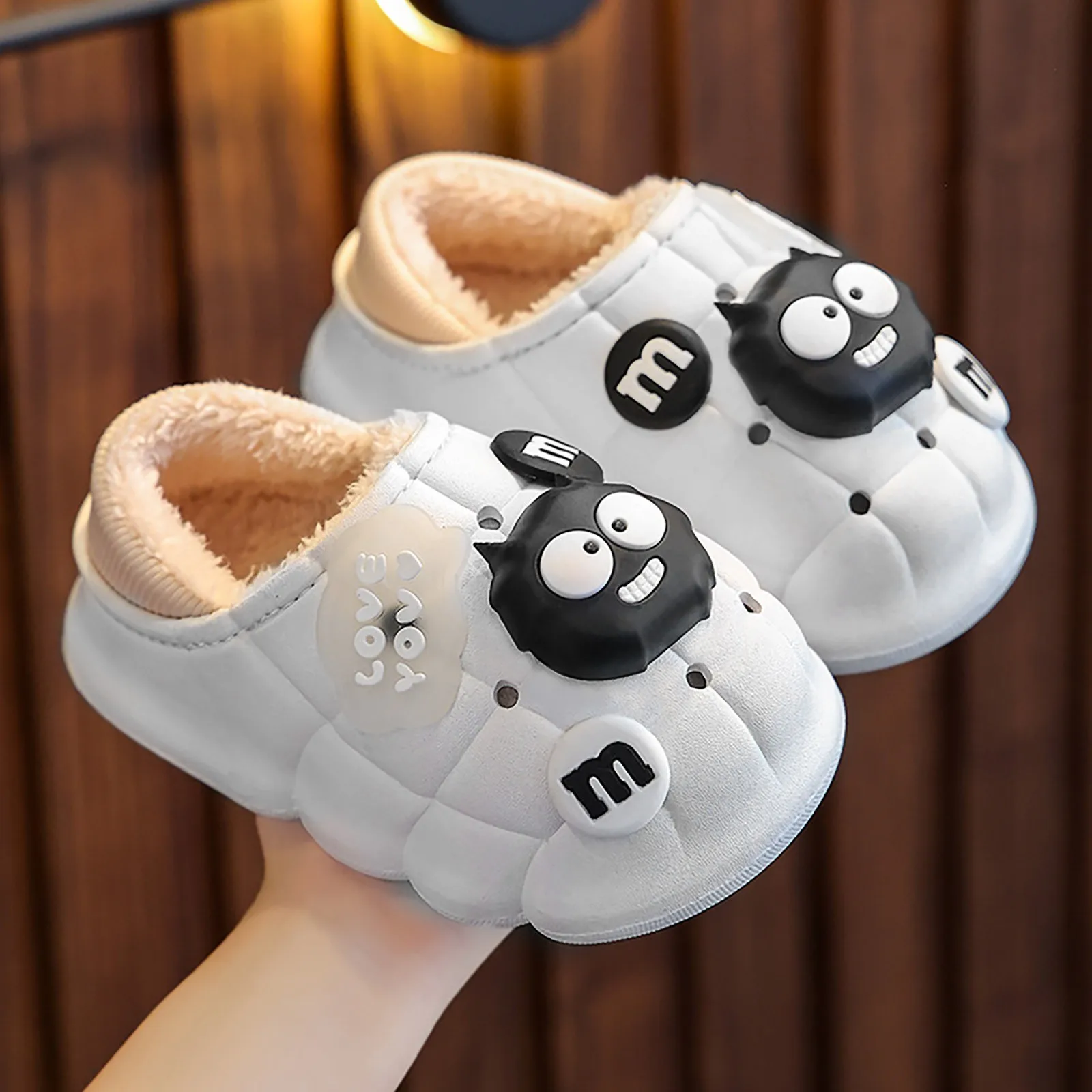 

Children's Slippers Winter Happy Face Coalball Children Cotton Slippers Girls Indoor Non Positioning Girls Slippers Size 2