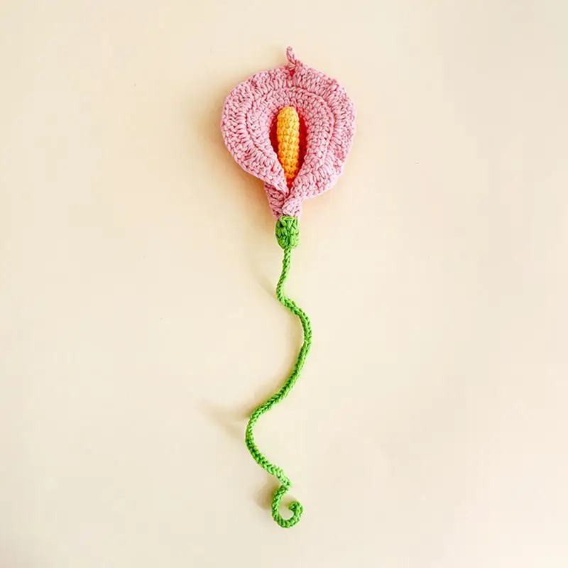 كالا زنبق الكروشيه الزهور المرجعية ، علامات الصفحة لطيف ، الإبداعية المميزة كتاب علامة ، فريدة من نوعها لطيف النباتات المرجعية ، علامات الصفحة