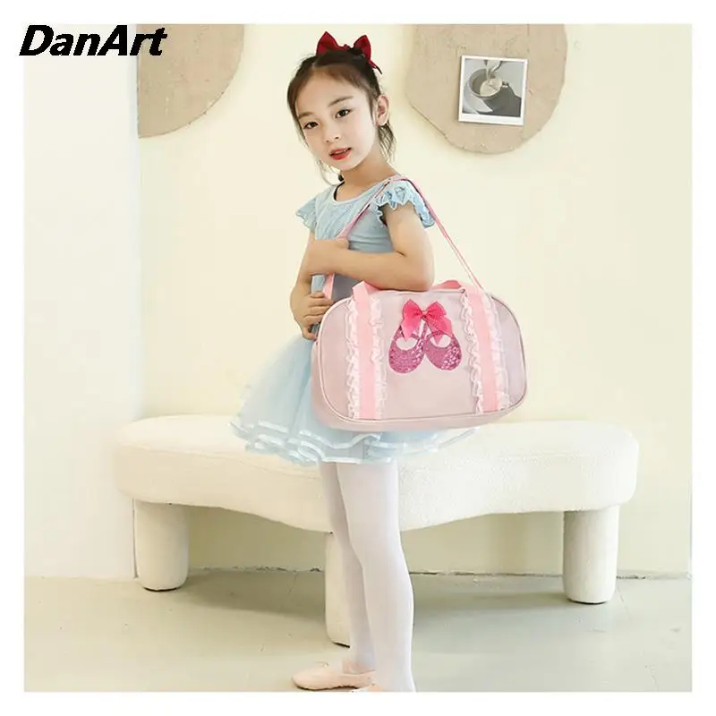 Mädchen Ballett Tanzt asche eine Umhängetasche Gymnastik Sport Handtasche Latin Ballett Rucksack Mädchen Prinzessin Tanzt asche Aufbewahrung tasche