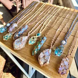 Lucky Stone Storage Rope Bag DIY Necklace Cord Empty Meditation Stone Holder Net Rope Ornament Cord Jewelry Making Accessories