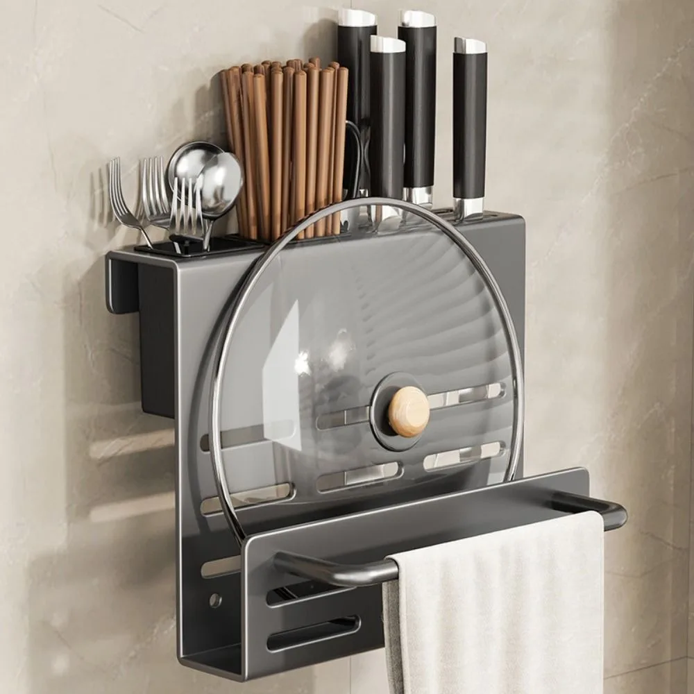 heavy-duty-cutting-board-rack-carbon-steel-multifunctional-wall-mounted-holder-no-drill-save-space-kitchen-rack-indoor-use