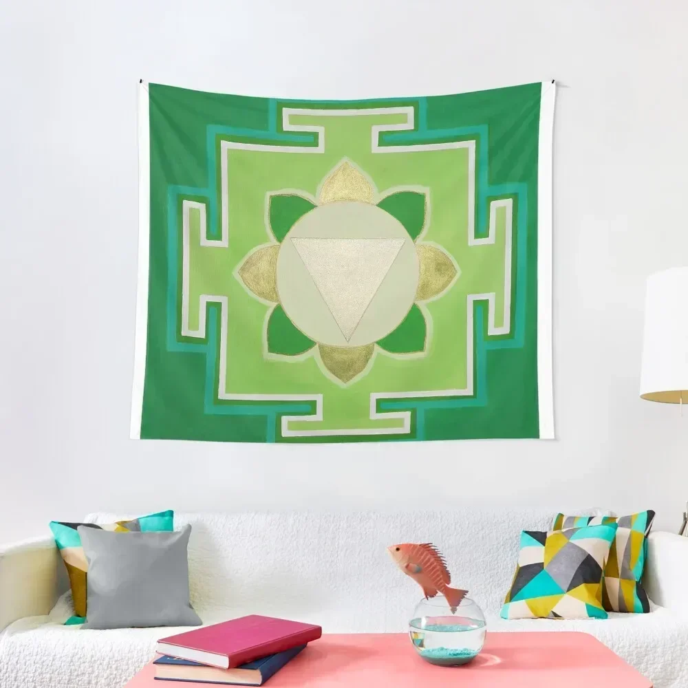 

Green TARA-Yantra Tapestry Decoration For Rooms Bed Room Decoration Tapestry