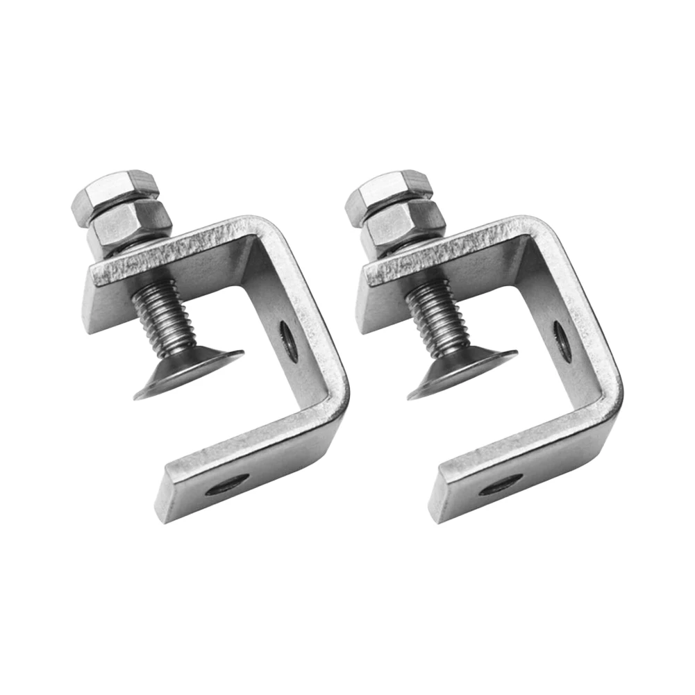 1/2/4pcs Stainless Steel C Clamps Jaw Small Desk Clamp Rust Proof Corrosion Resistant For Welding And Construction Works