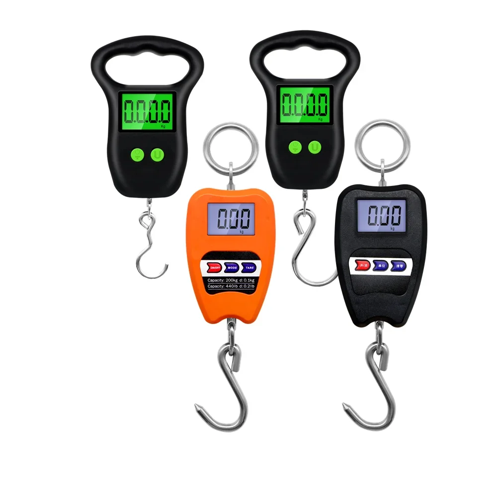 

200kg/50kg Hanging Scale Digital Backlight Electronic Scales Fishing Weights Pocket Scale Luggage Crane Scale Balanza Basculas