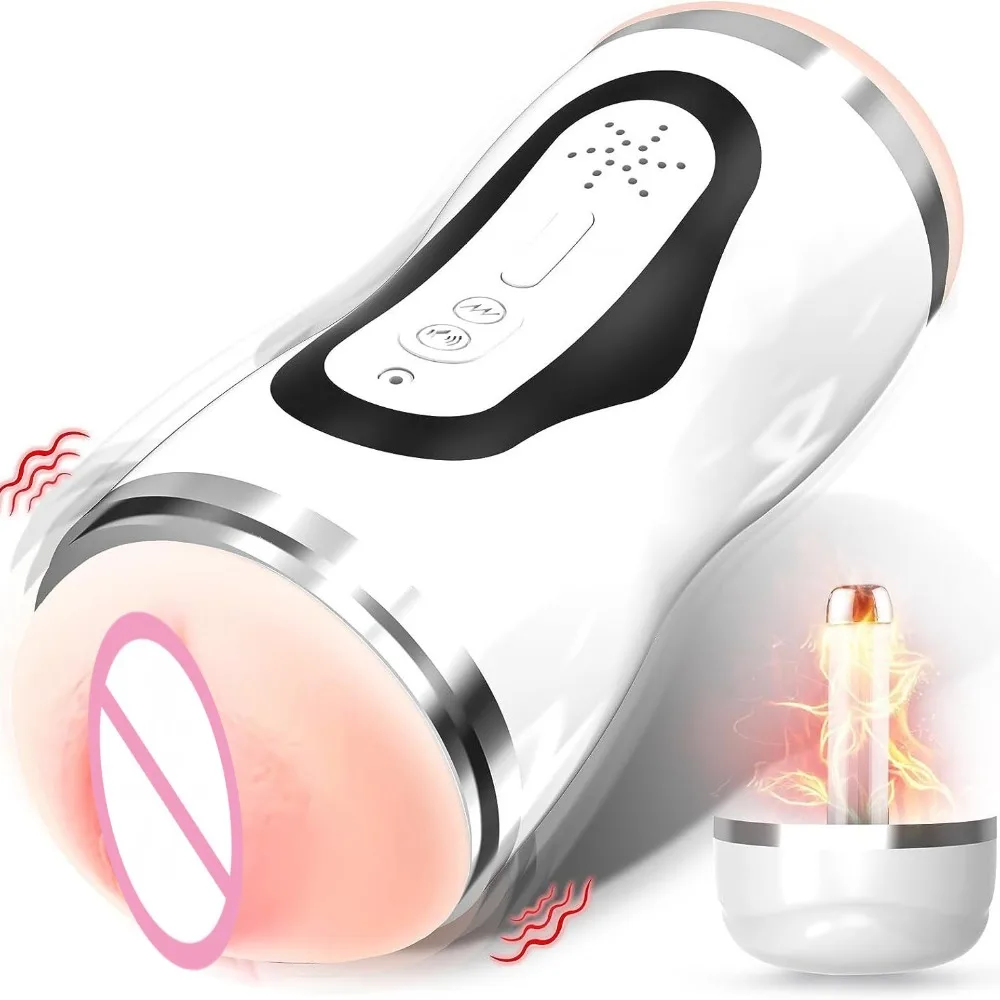 Male Masturbator Cup Sucking Penis Trainer Heating Vibrator Oral Simulatior Sex Machine for Men Penis Massager Pump Masturbation