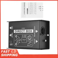 Caja de Audio de inyección directa DI-Box pasiva de un solo canal profesional, convertidor de señal equilibrado y desequilibrado, interfaces XLR TRS