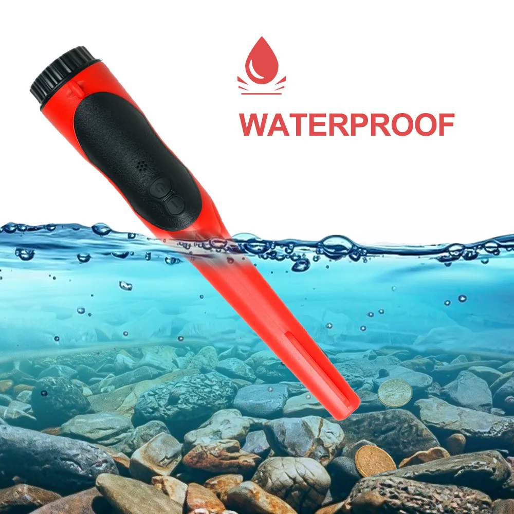 Pinpointer Metal Detector With Flashlight,Waterproof Handy Wand, Handheld Pinpointing Finder Treasure Detection For Gold