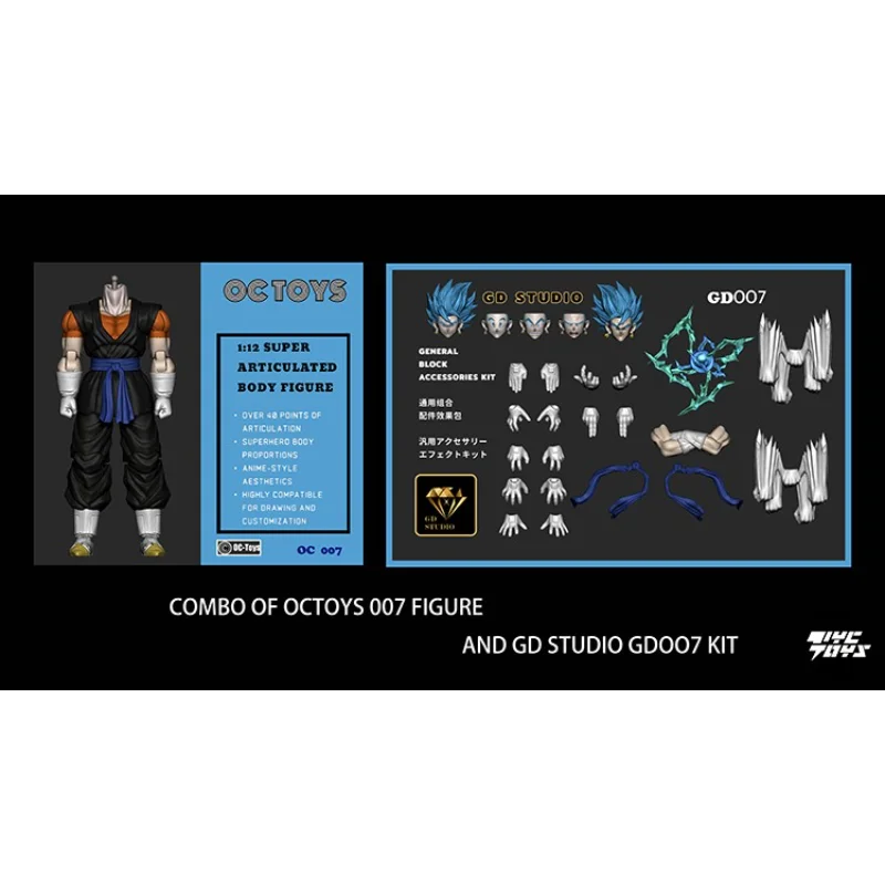 Dragon Ball 1/12 SHF Vegetto Figure 3.0 Kit di accessori per il corpo d'azione Anime Figure Model Toy