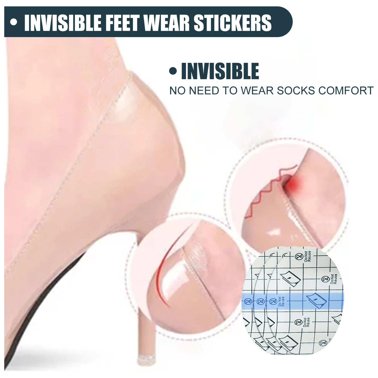 30pcs Clear Heel Protectors Ultra-Thin Design Waterproof Anti-Grinding Soft Heel Patch For Casual Shoes Sneakers High Heel