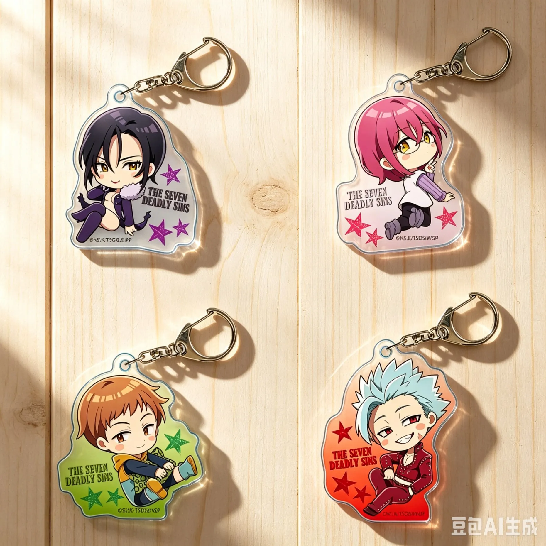 New Bag Acrylic KeyRing Anime Lovers The Seven Deadly Sins Lovely Products Sweet As A Gift For Fans Exquisite Product Keychain