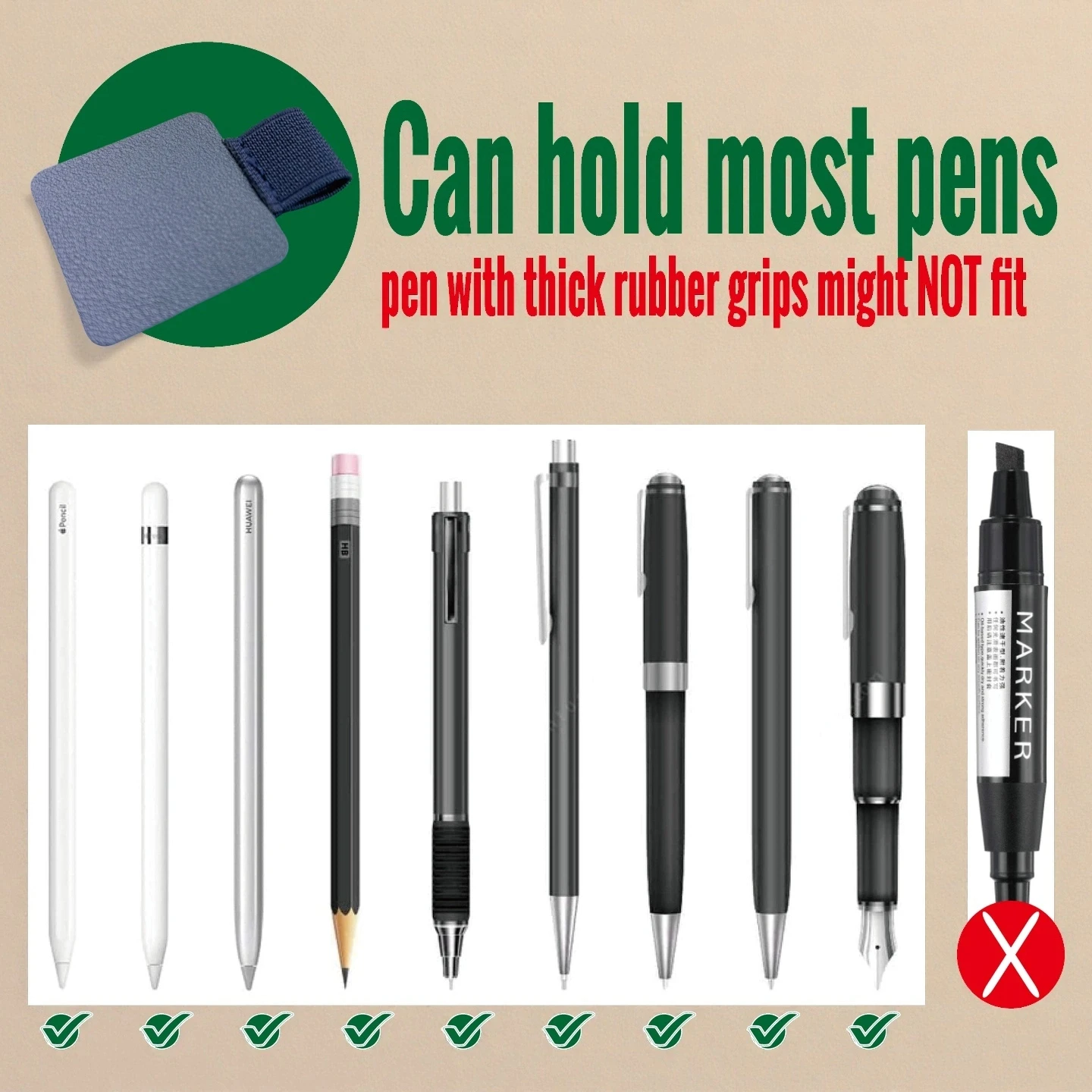 10 Pack Elastic Pen Loop Holder for Notebooks Journals Planners - Assorted Colors - Office School Supplies