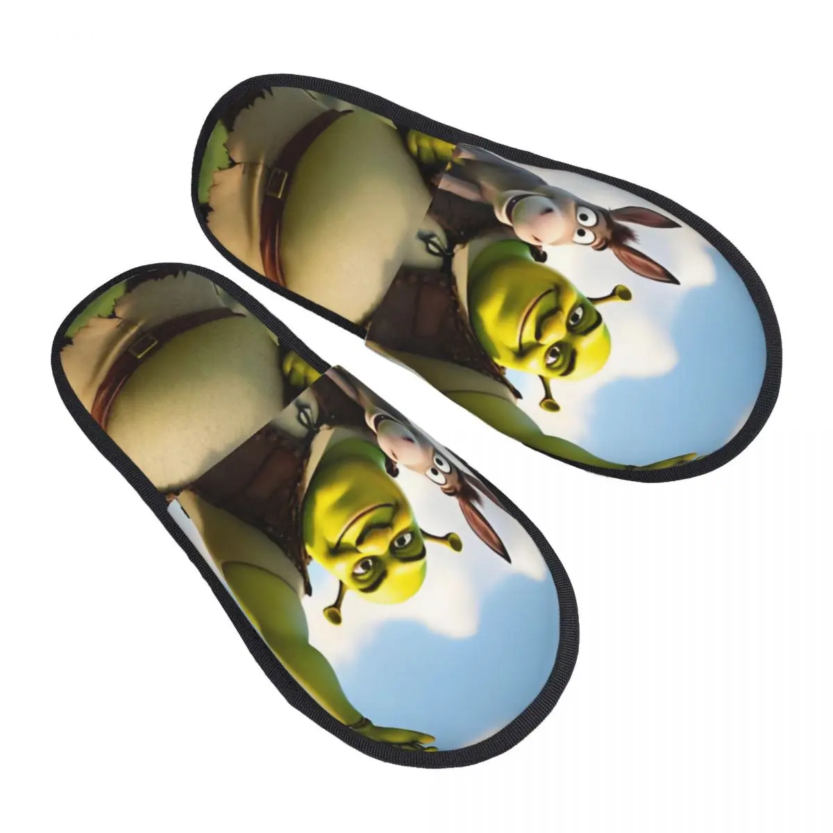 

Женские домашние тапочки S-shreks с индивидуальным принтом, мягкие теплые пушистые тапочки из пены с забавными героями мультфильмов, домашняя уличная обувь