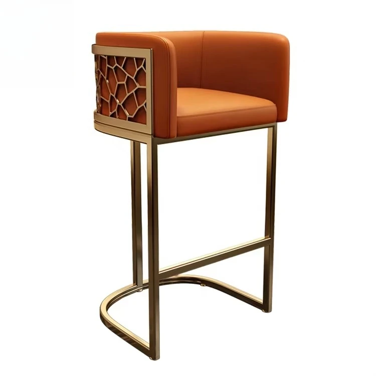 Contemporary Style Bar Stools Strong Stylish Synthetic Leather Furniture for Home Hotel Commercial Use for Dining Living Room