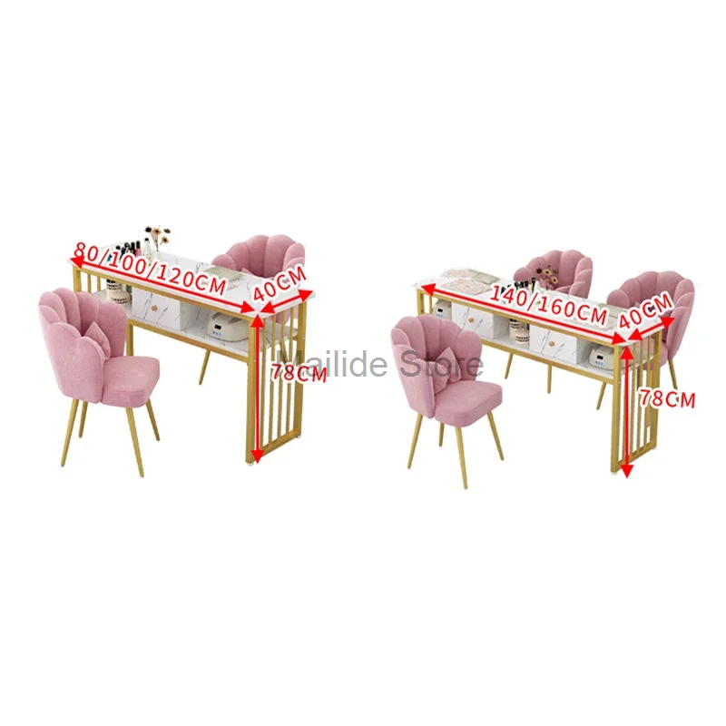 Modern Wrought Iron Manicure Station For Commercial Furniture Nail Tables Simple Economical Upscale Professional Manicure Table