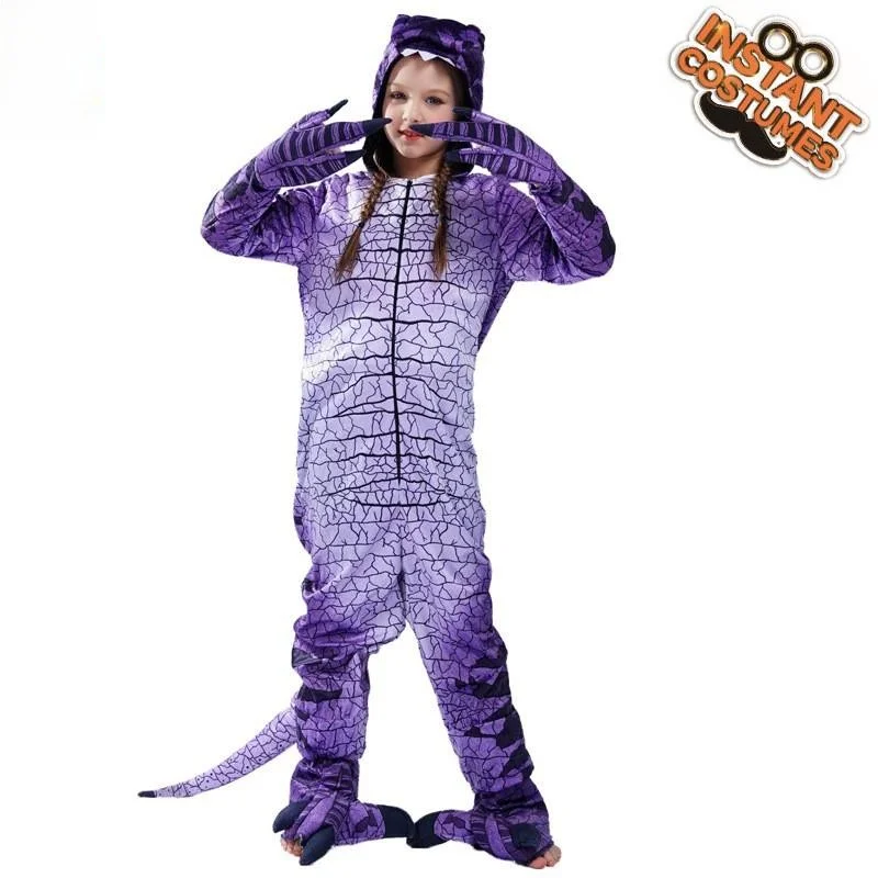 

Children's loween Purple rannosaurus Cosplay Costume eup Dance Par Role-plang rannosaurus Stage Costume