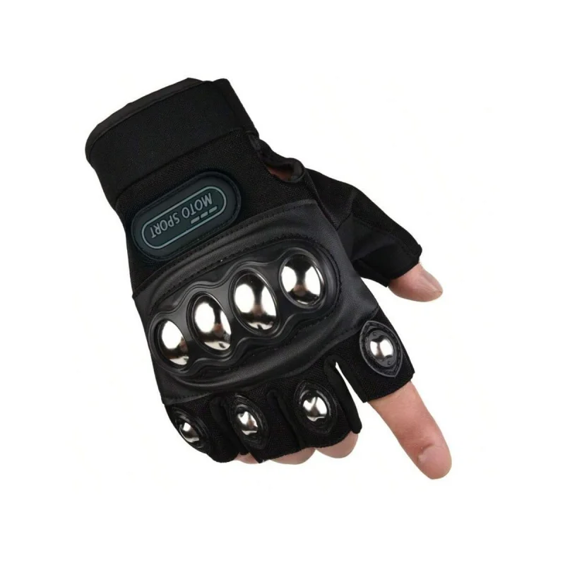 1Pair Tactical Gloves Steel Safety Outdoor Cycling Equipment Brass Knuckle Motorcycle Powersports Racing Bicycle Self Defence